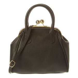 Isabella Rossetti Tally27 Top Handle Leather Satchel, Black